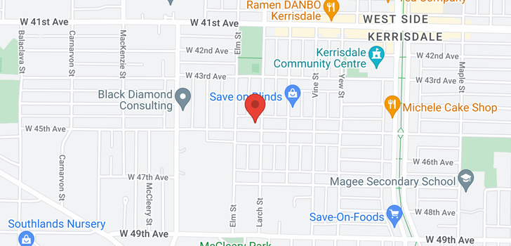 map of 2519 W 45TH AVENUE